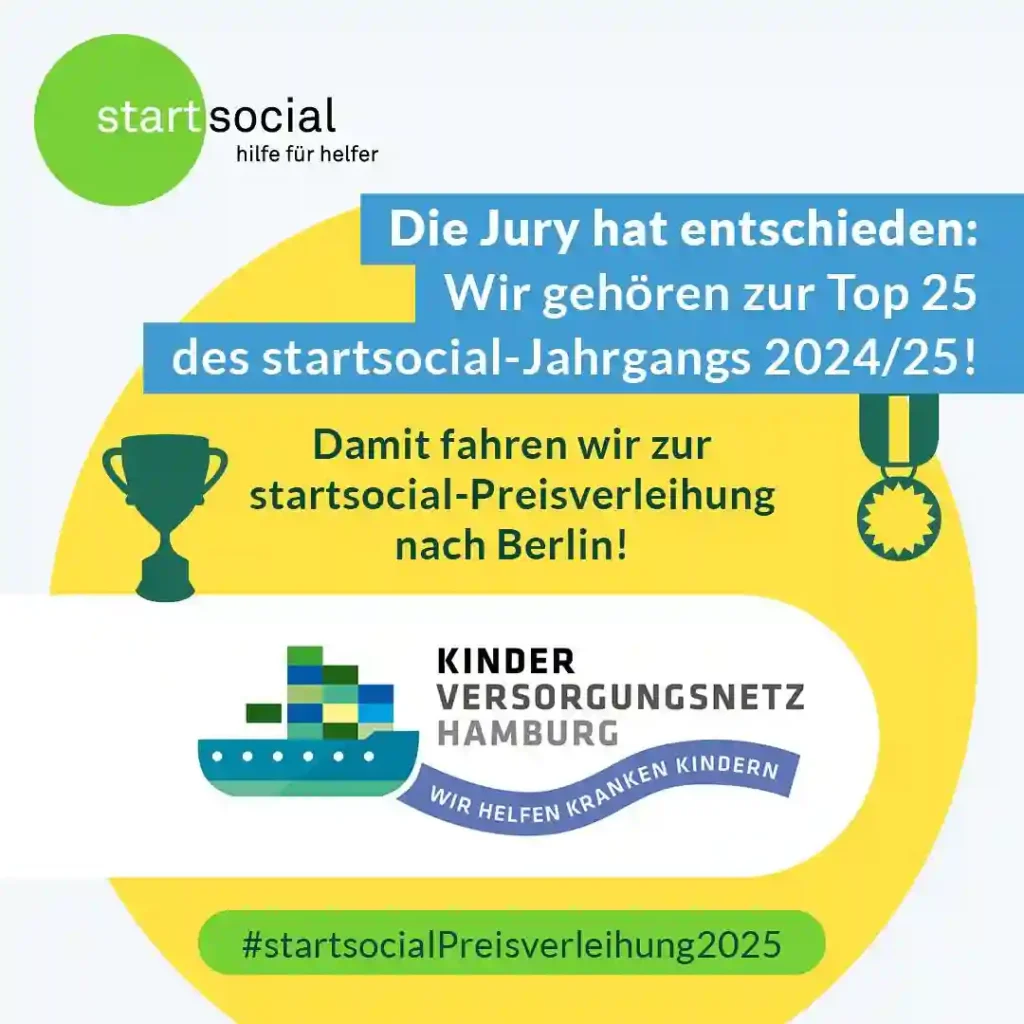 Das Kinderversorgungsnetz - Hamburg ist in der startsocial Bundesauswahl!. Wir fahren nach Berlin!